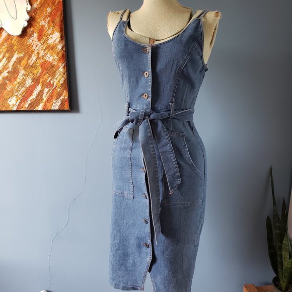Jealous Tomato Denim Dress/Size Small - Picture 2 of 10